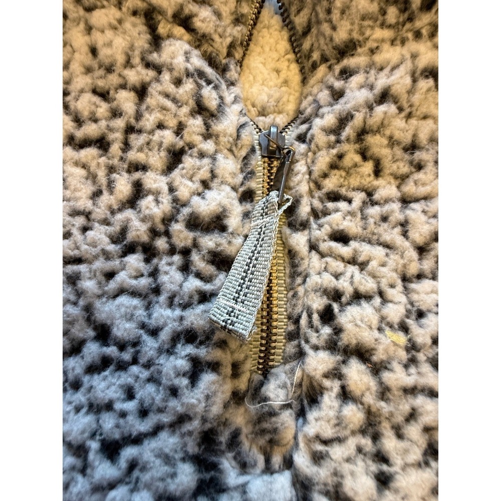 Jeep J. America Sherpa Pullover Mens XXL Gray Excellent Quarter Zip Fleece - Picture 5 of 8